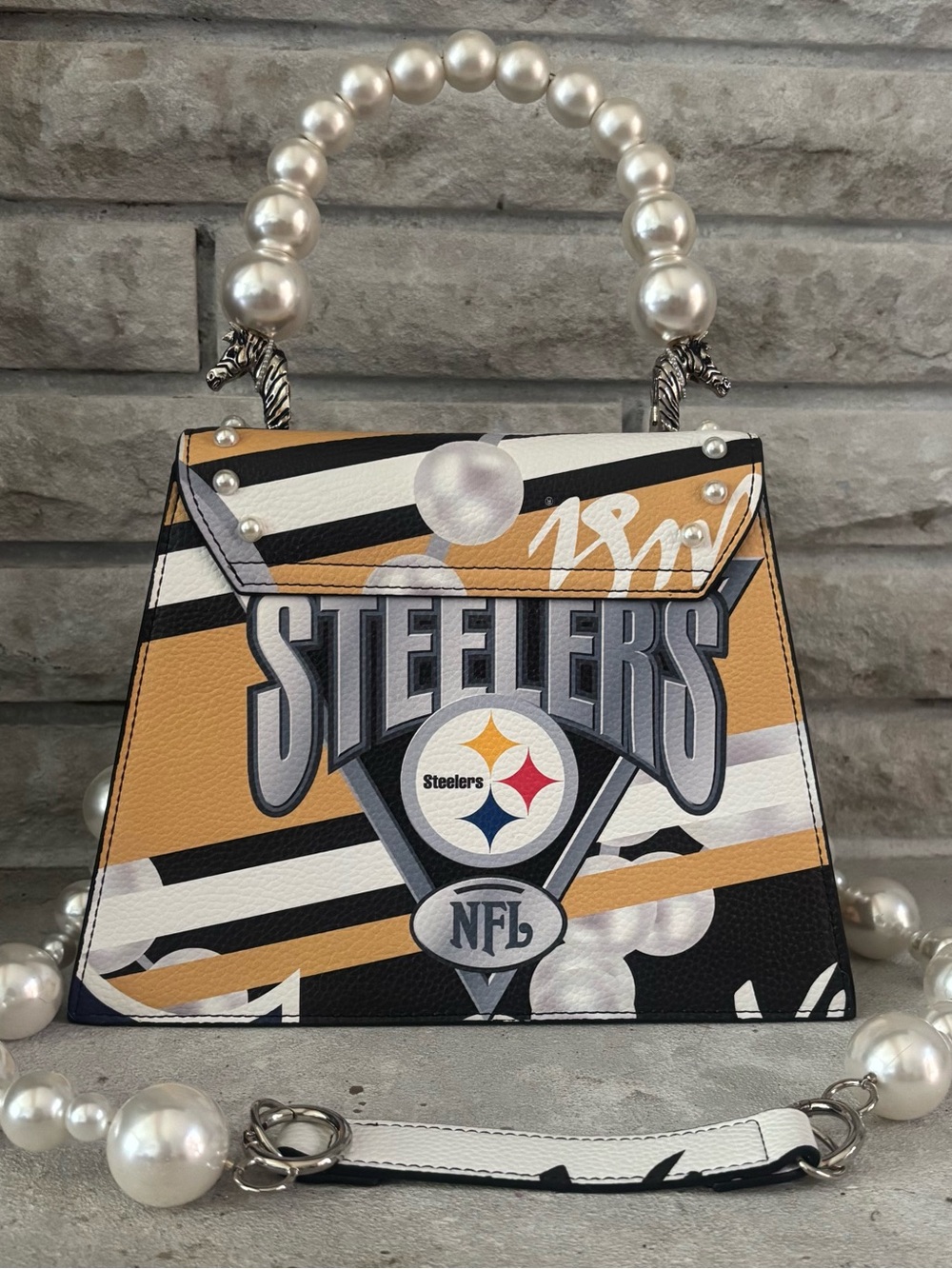 YTUSI House of Pearls Pittsburgh Steelers NWT Handbag & Coin Purse Set - Picture 11 of 14